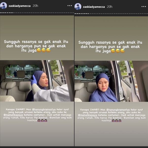 Zaskia Adya Mecca Ungkap Alasan Jalani Swab Test Seraya Curhat Soal Rasanya