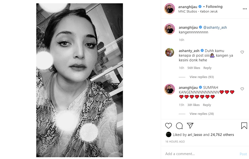 Anang Hermansyah Curhat di Medsos, Protes Ashanty Bikin Suaminya Sontak Diledek Bucin