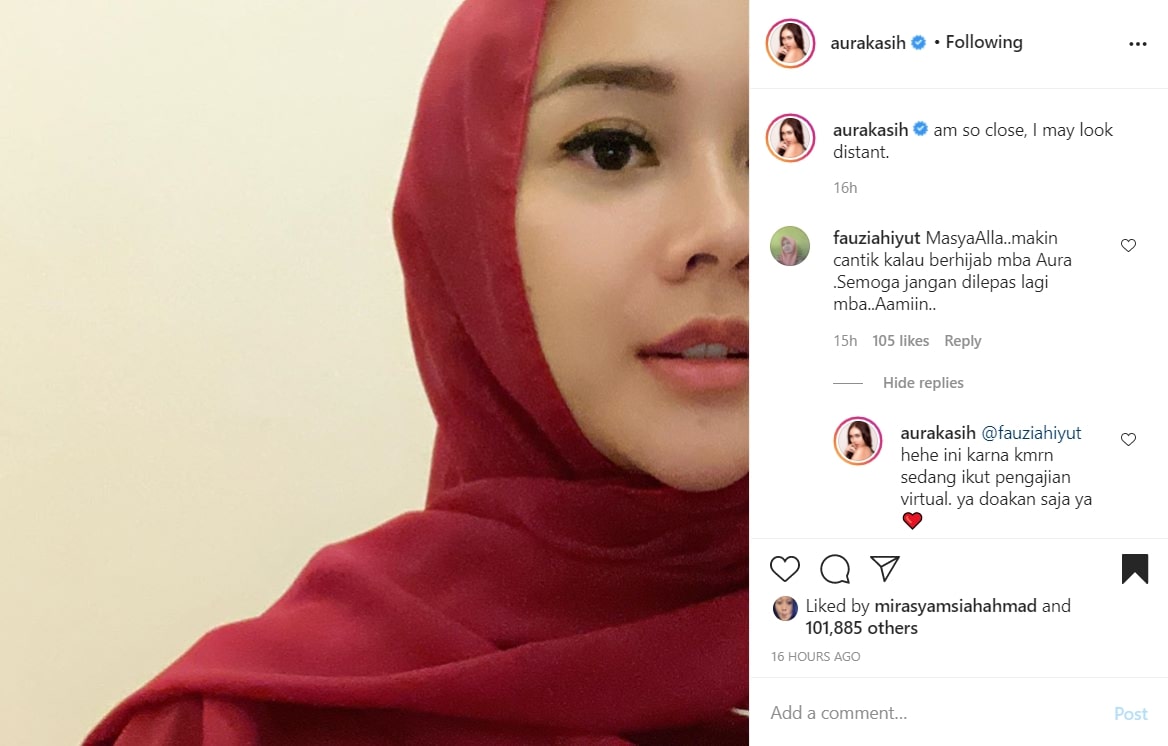 Aura Kasih Pamer Foto Berhijab, Ungkap Alasan Pakai Kerudung Hingga Didoakan Segera Hijrah