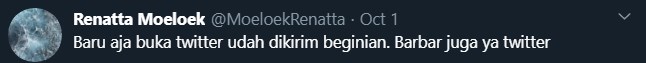 renatta moeloek mendapatkan pelecehan seksual di twitter
