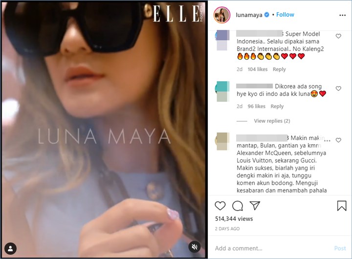 luna maya mendapatkan banyak pujian hingga dibandingkan dengan song hye kyo