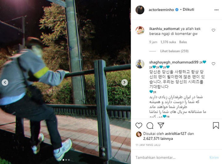 Aksi \'Pecicilan\' Lee Min Ho Panjat Pembatas Jalan Bikin Geleng-Geleng