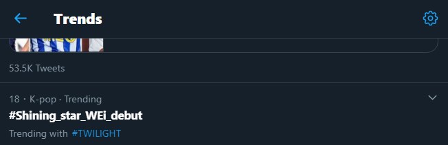 wei mendapatkan sambutan meriah atas debut mereka dengan twilight
