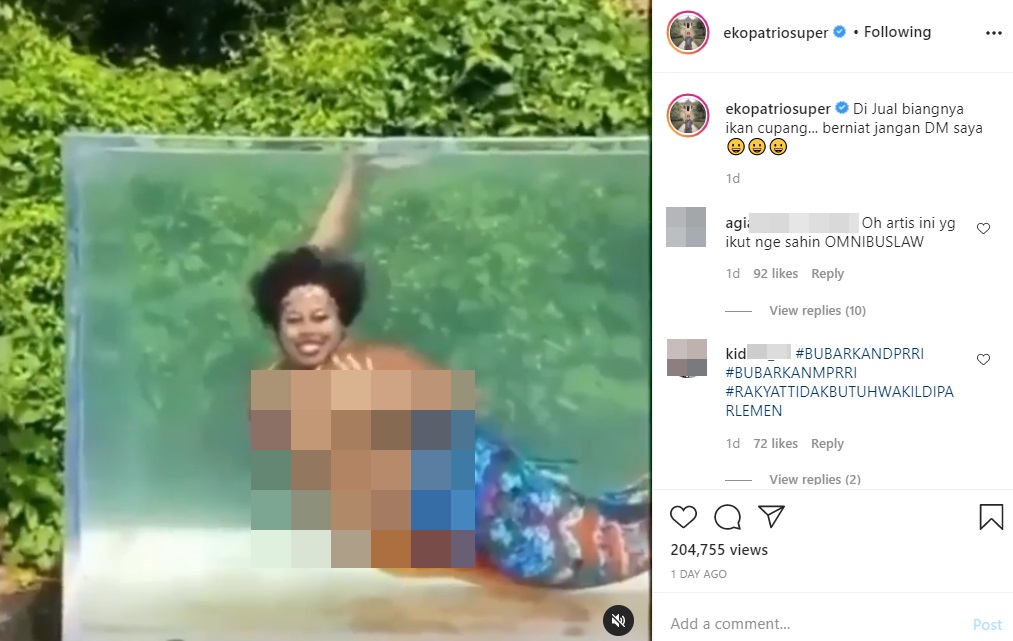 Eko Patrio Bagikan Video Kocak Malah Diserbu Amukan Netizen Imbas Pengesahan UU Cipta Kerja