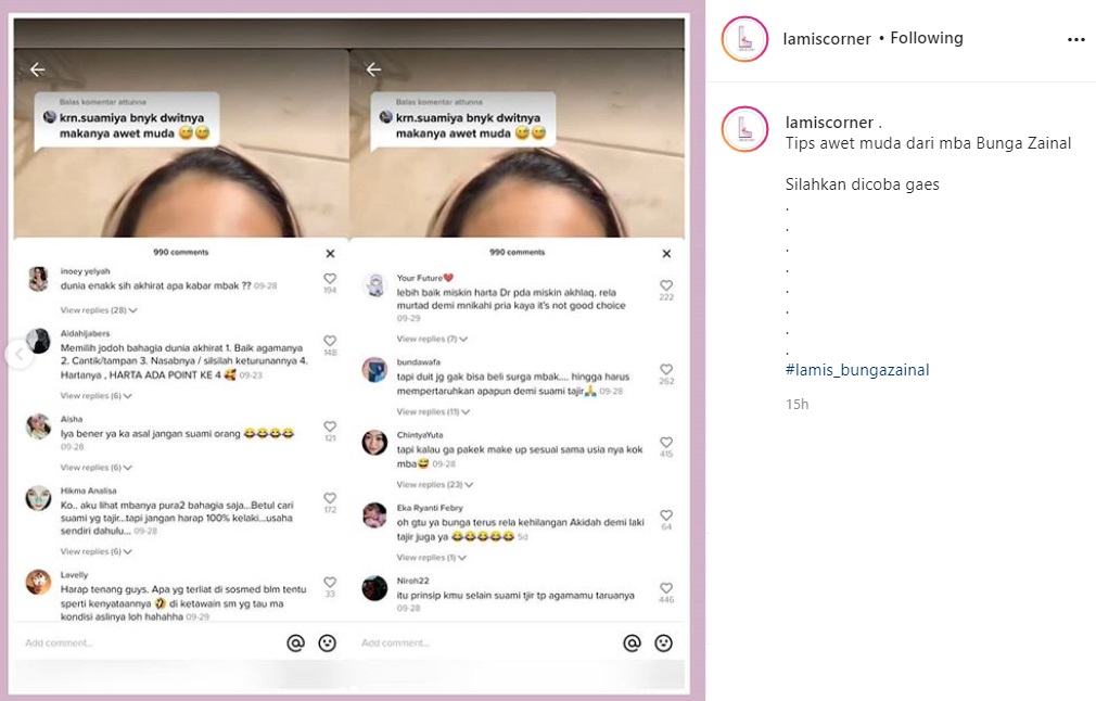 Jadi Sorotan, Jawaban Menohok Bunga Zainal Usai Dinyinyir Awet Muda Karena Punya Suami Tajir
