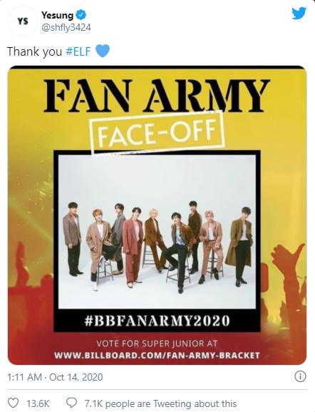 Fans Super Junior Raih Kemenangan Beruntun di Ajang Billboard