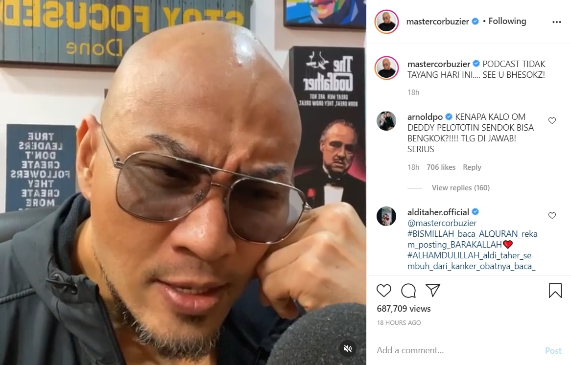 Deddy Corbuzier Sibuk Bahas Soal Podcast, Chef Arnold \'Nyempil\' Langsung Minta Jawab Pertanyaan Ini