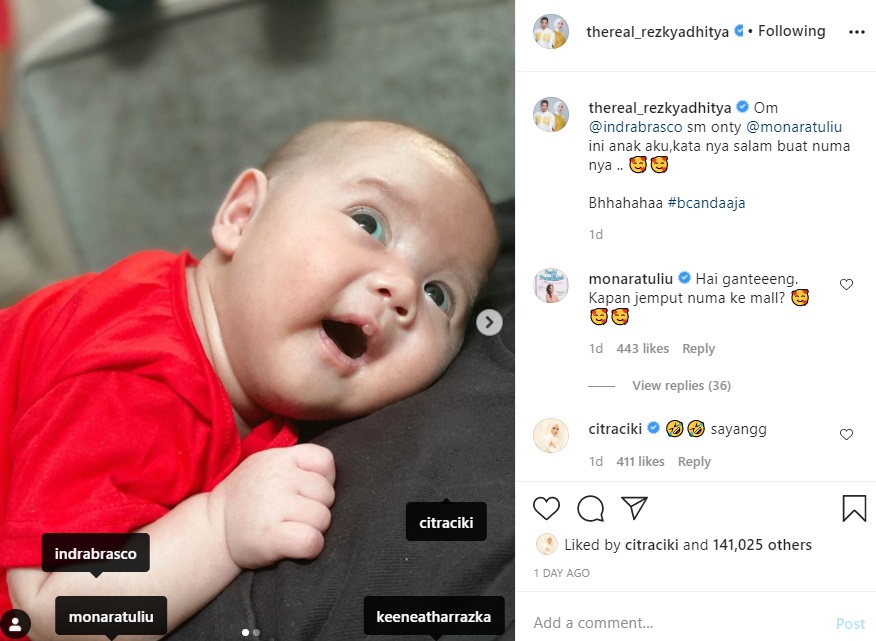 Rezky Aditya Sebut Sang Putra Titip Salam untuk Putri Mona Ratuliu, Reaksi Citra Kirana Disorot