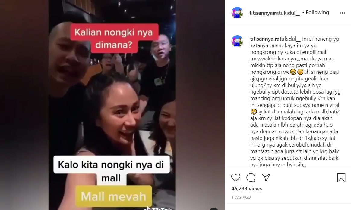 Nyai Ratu Kidul Terawang Nasib Selebgram Denise Chariesta Usai Viral Sombongkan Kekayaan
