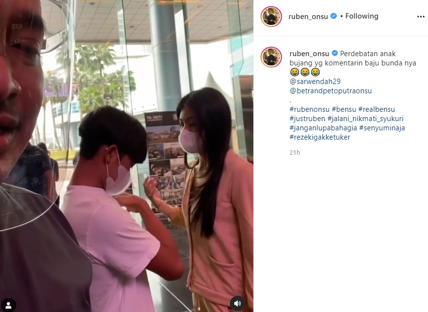 Betrand Peto Komplain Soal Baju Sarwendah Dinilai Kurang Tertutup, Ruben Onsu Bilang Begini