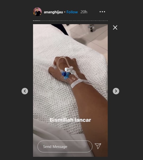 anang hermansyah mengungkapkan usai menjalani operasi di bali