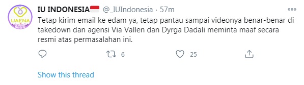 uaena indonesia melaporkan soal plagiasi lagu via vallen ke iu ke agensi sang idola