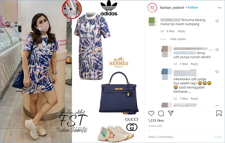 nisya ahmad terlihat mengenakan barang-barang total hingga lebih dari 300 juta meski sederhana