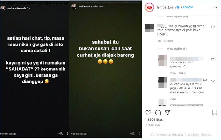 warganet menyebutkan jika sosok yang dimaksudkan oleh maharani kemala adalah ivan gunawan