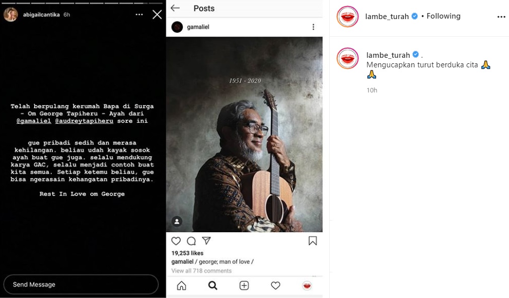 Sang Ayah Tutup Usia, Postingan Haru Gamaliel Tapiheru Diserbu Ucapan Duka Cita Rekan Artis