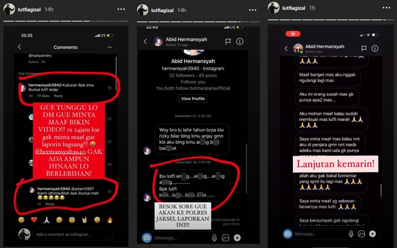 Lutfi Agizal Murka Orangtuanya Dihina Sebut Tak Akan Beri Ampun, Banjir Dukungan