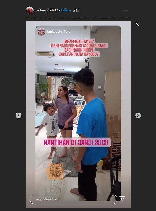 rafathar mengungkapkan bahwa raffi ahmad dan dimas kembaran tidak mirip satu sama lain