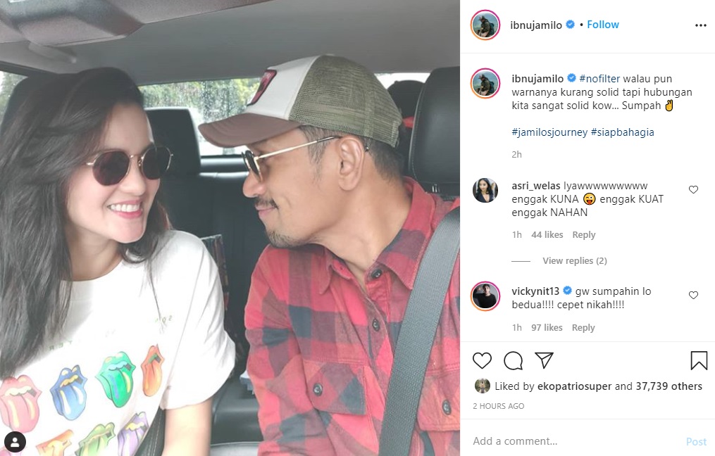 Foto Romantis Ibnu Jamil dan Ririn Ekawati Saling Tatap Bikin Fans Senyum-senyum Sendiri