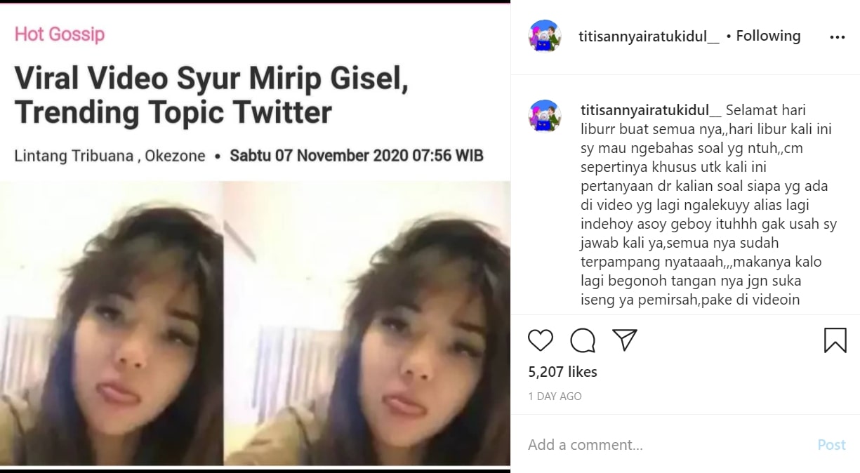 Titisan Nyai Ratu Kidul Ikut Tanggapi Soal Video Syur Mirip Gisella Anastasia: Terpampang Nyata!