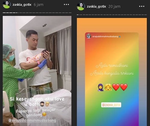 Zaskia Gotik Unggah Momen Manis Suami Belajar Gendong, Jenis Kelamin dan Nama Bayinya Terungkap
