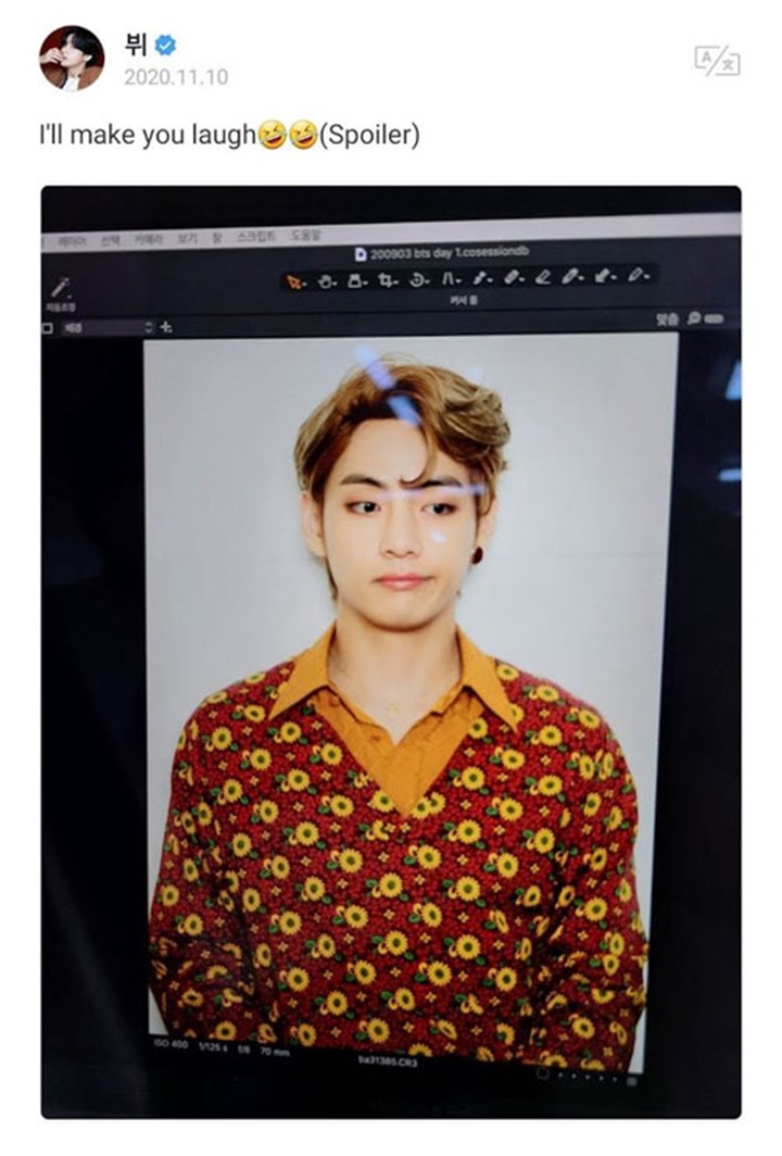 V Beri Bocoran Versi Seasons Greetings 2021 BTS Auto Dijuluki Spoiler King