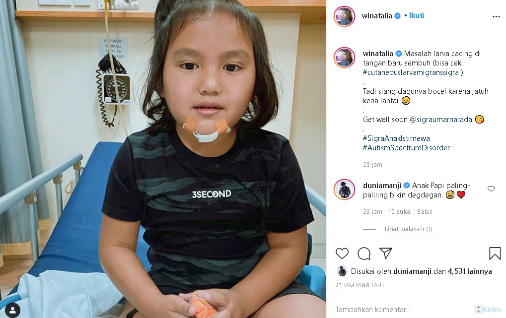 Sembuh Usai Tangan Kemasukan Larva Cacing, Anak Anji Kembali Dilarikan ke Rumah Sakit Karena Ini