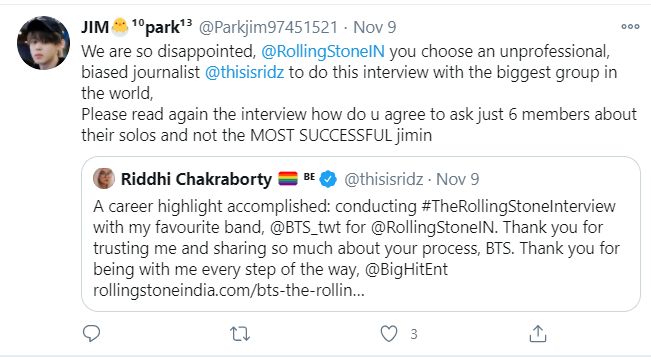 Fans BTS Kecewa Usai Rolling Stones India Tak Bahas Soal Keberhasilan Lagu Solo Jimin \'FIlter\'