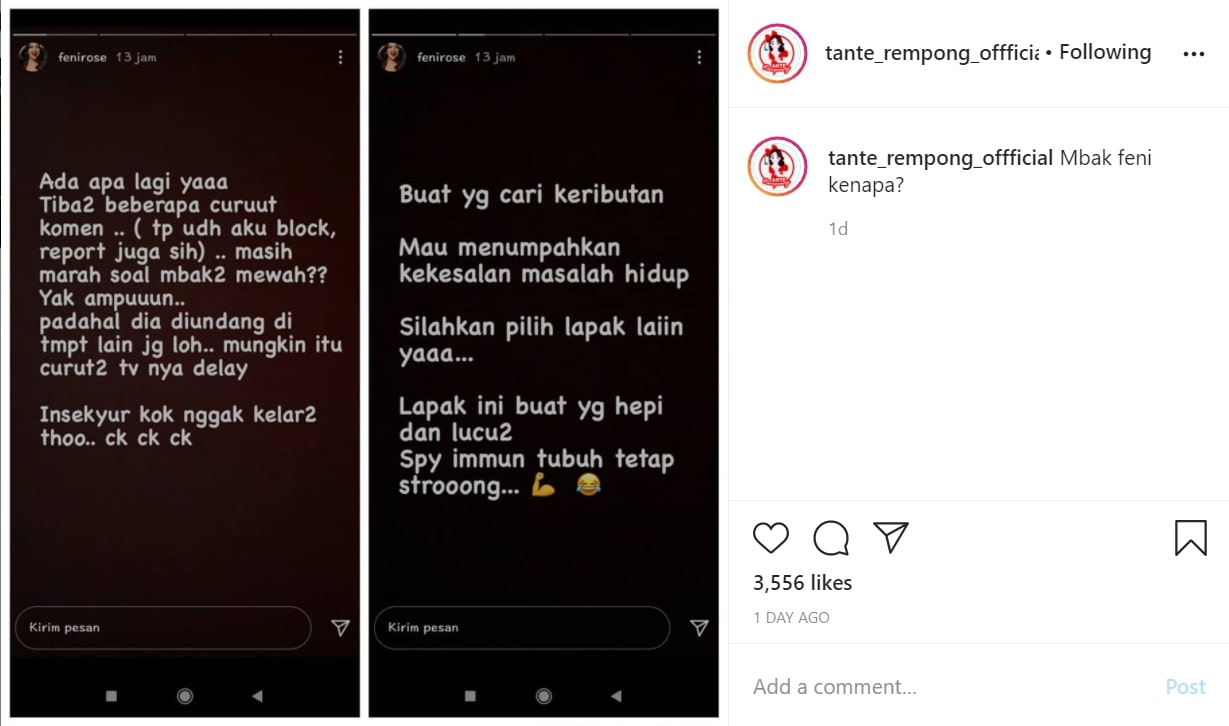 Feni Rose Luapkan Kekesalan Usai Kena Hujat, Hal Ini Langsung Menjadi Perdebatan