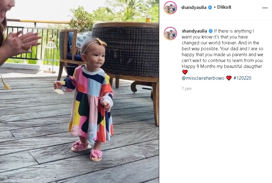 Putri Shandy Aulia Tunjukkan Kebolehan Ini di Usia 9 Bulan, Sontak Disambut Rasa Kagum Netizen