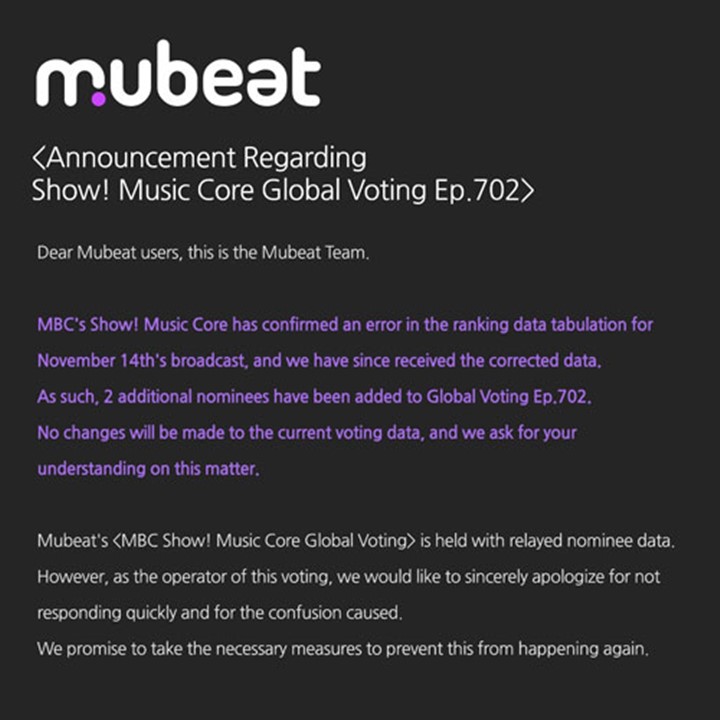 Fans Kecewa, Mubeat Hapus BTS Hingga TXT Dari Voting Global