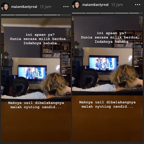 Diam-diam Rekam Momen Romantis Dul dan Tissa Biani, Maia Estianty: Dunia Seraya Milik Berdua