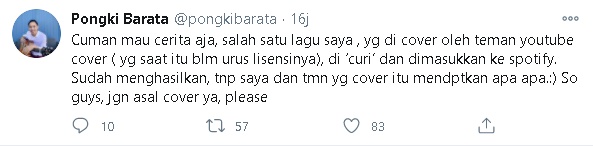 Cerita Pongki Barata Usai Lagunya ‘Dicuri’ Seraya Beri Peringatan: Jangan Asal Cover Ya!
