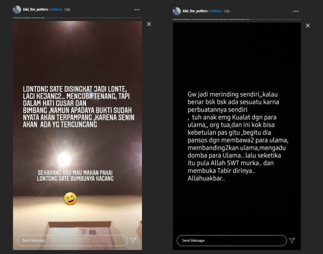 Kiki The Potter\'s Mendadak Sindir Seseorang Kualat Karena Hina Ulama, Sentil Nikita Mirzani?