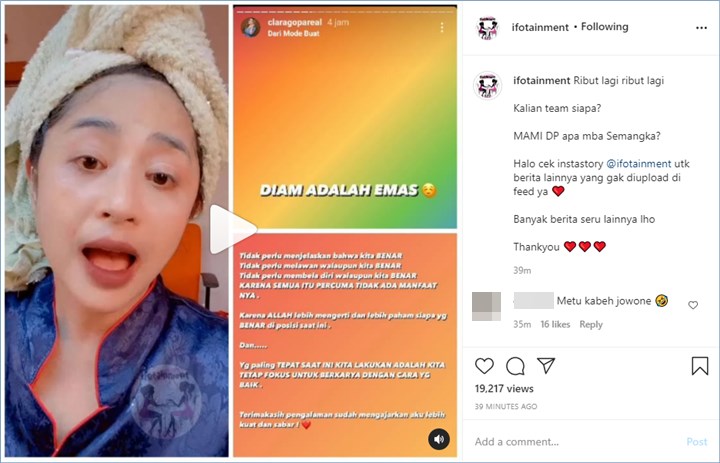 dewi persik meluapkan amarah kepada clara gopa duo semangka