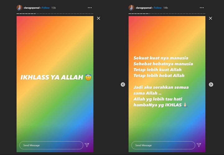 clara gopa menyinggung keikhlasan usai disebut-sebut membuat dewi persik muka