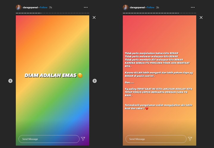 clara gopa duo semangka menyinggung mengenai pepatah diam adalah emas