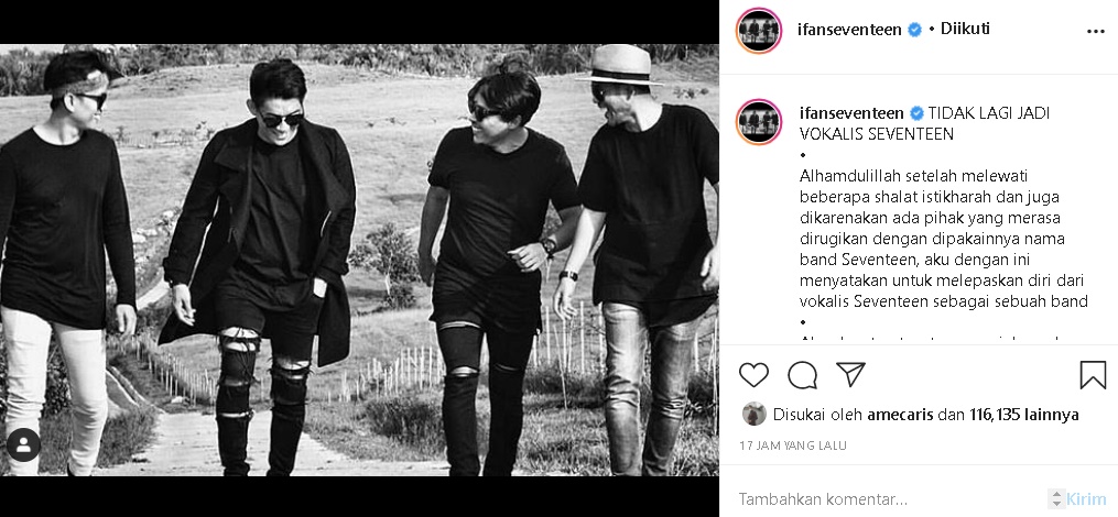 Ifan Mendadak Umumkan Tak Lagi Jadi Vokalis Seventeen, Ungkap Sempat Lakukan Ini Sebelumnya