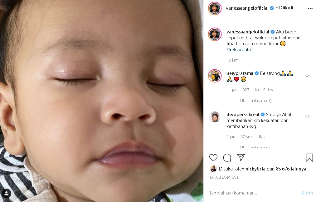 Unggah Foto Baby Gala Tidur, Pesan Bibi Ardiansyah Usai Vanessa Angel Ditahan Bikin Nyesek