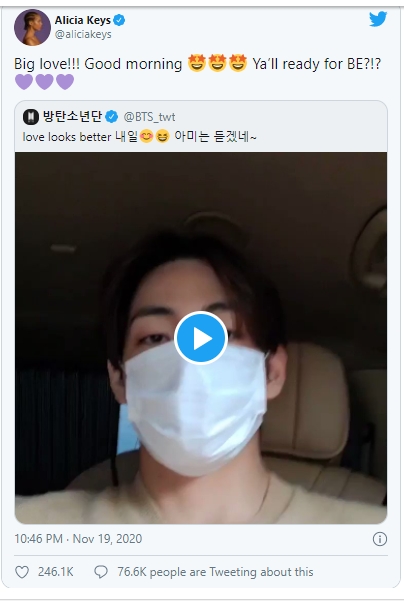 Lagunya Dinyanyikan Oleh V, Alicia Keys Langsung Mention dan Beri Dukungan untuk Comeback BTS