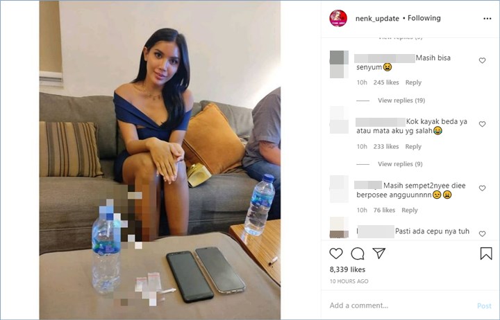 potret diduga Millendaru kala diamankan terkait dengan permasalahan narkoba tersebar di media sosial