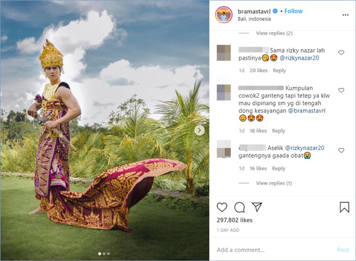 kaum hawa memberikan sorotan atas potret yang dibagikan verrell bramasta dan mengakui salah fokus dengan rizky nazar