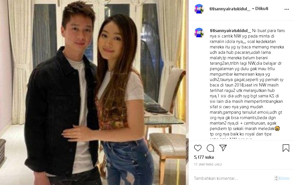 Ramal Kedekatan Natasha Wilona-Kevin Sanjaya, Titisan Nyai Ratu Kidul: Belum Berani Terang-terangan