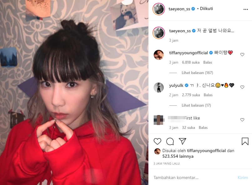 Tae Yeon SNSD Bocorkan Siap Rilis Album Baru, Fans Hingga Rekan Satu Grup Respons Begini