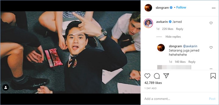 awkarin sempat menuliskan komentar di unggahan baru sabian tama baru-baru ini sontak membuat penasaran para penggemar