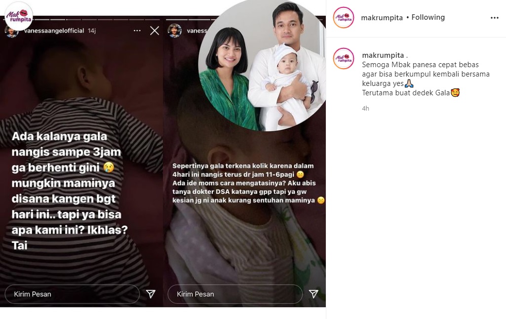Suami Vanessa Angel Sebut Kemungkinan Baby Gala Terkena Kolik: Kurang Sentuhan Maminya
