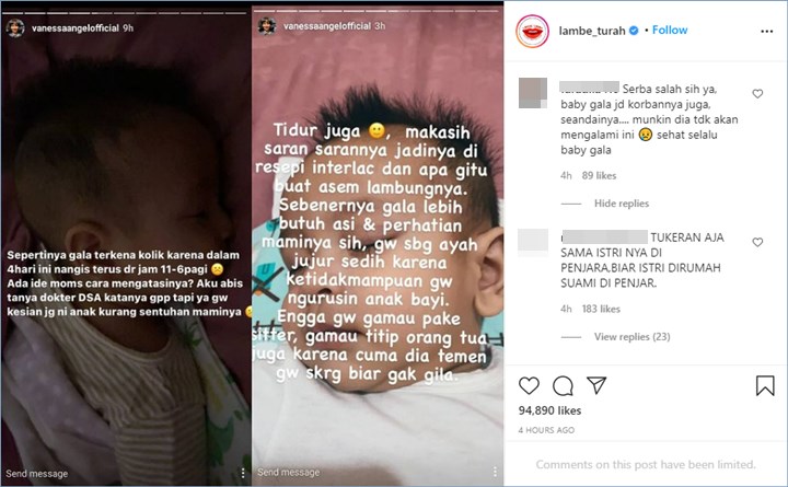 bibi ardiansyah menceritakan jika sang putra terus menangis lantaran merindukan vanessa angel justru disambut pro dan kontra