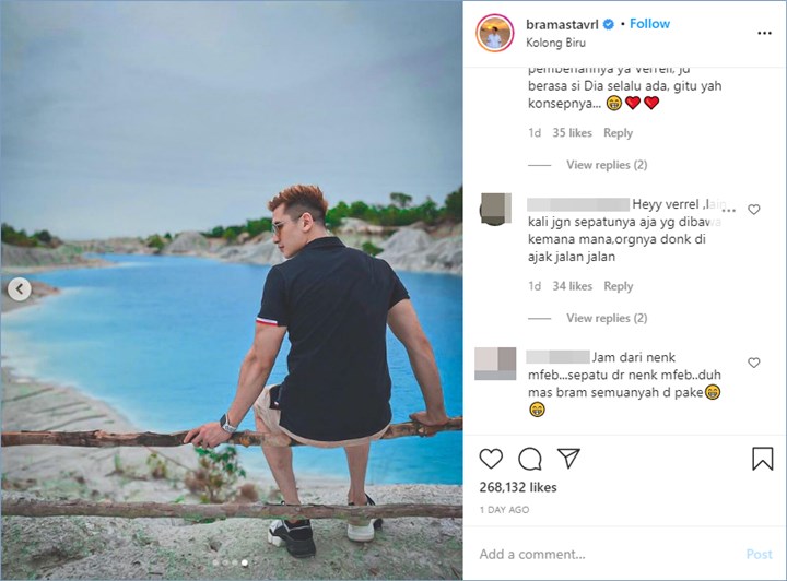 verrell bramasta dikabarkan menggunakan kado yang diberikan oleh febby rastanty hingga membuat para penggemar heboh