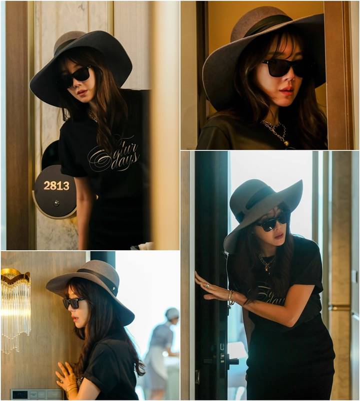 Lee Ji Ah Nampak Sedang Menyamar di ‘The Penthouse’