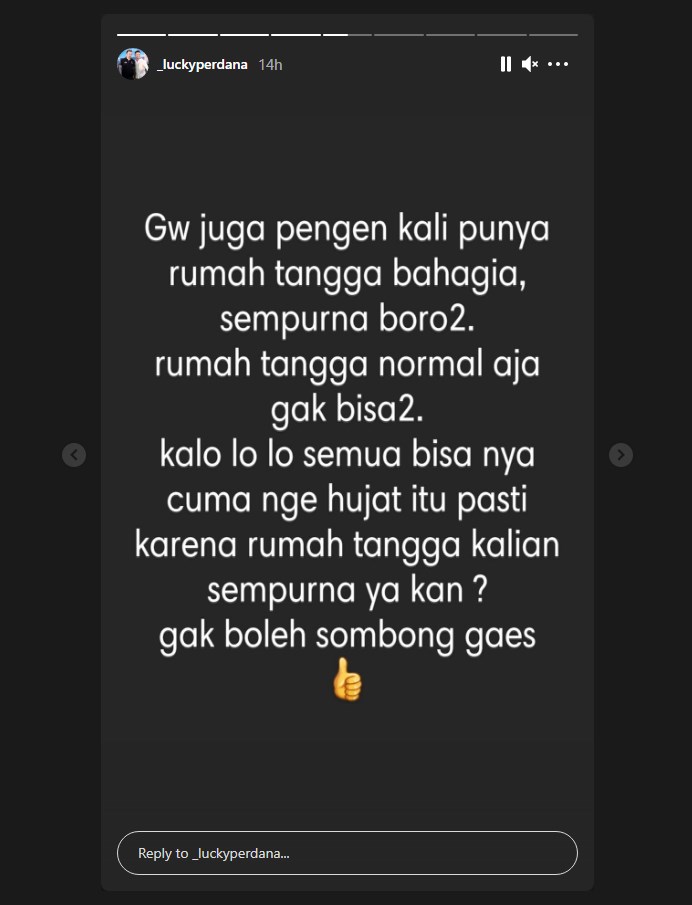 lucky mengaku ingin rumah tangga bahagia