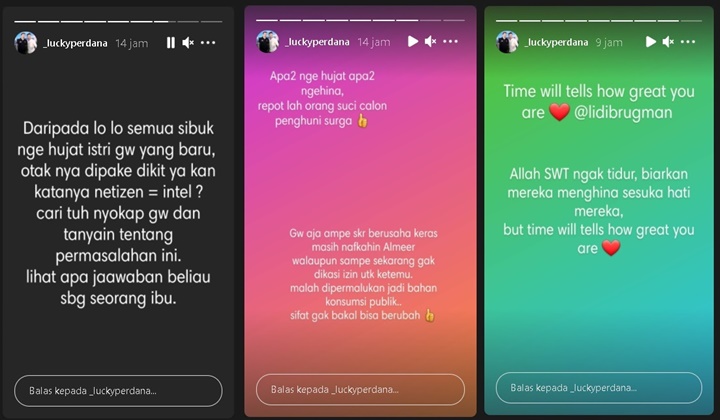 Dituding Berzina, Lucky Perdana Beri Dukungan ke Lidi Brugman: Biarkan Mereka Menghina Sesuka Hati
